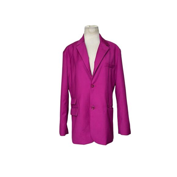 TwoTwinStyle fuchsia two button blazer size Large - Picture 12 of 12